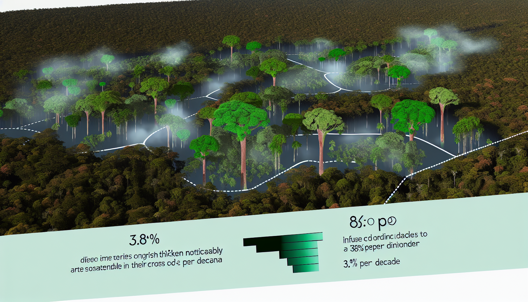 Giant trees surge as Amazon trunks thicken 3.3% per decade